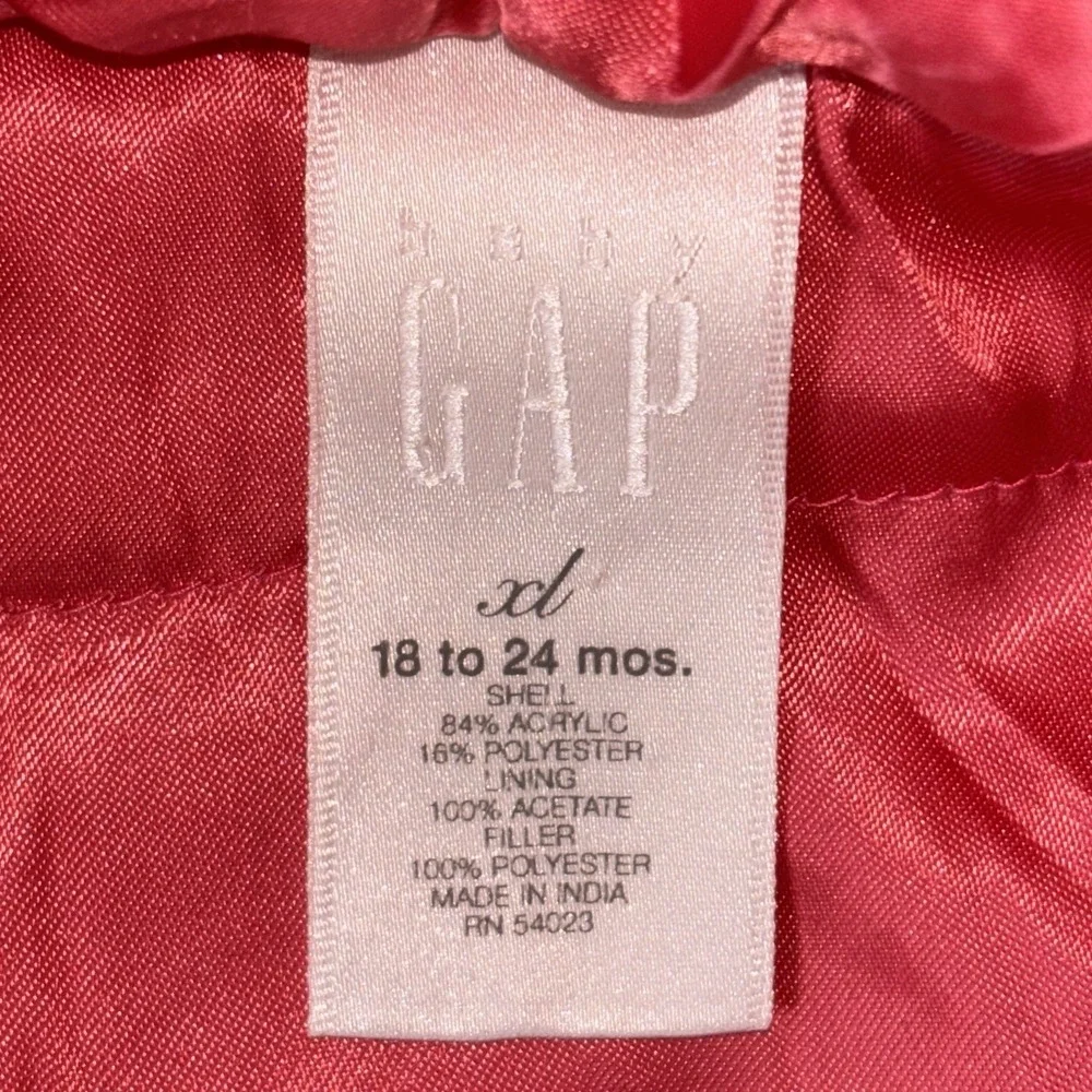 Baby Gap Faux Fur Coat Jacket‎ 18-24 Mos Ivory Lined Embroidered Winter Holiday